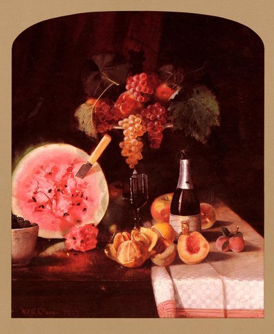 Still Life with Watermelon by William Merritt Chase